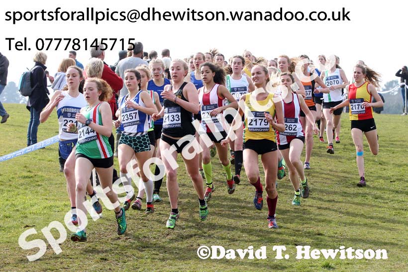 Womens under-17s 2016 Inter Counties Cross Country Champs. and Cross Challenge Final, Cofton Park, Birmingham. Photo: David T. Hewitson/Sports for All Pics